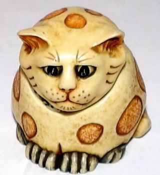 Harmony Kingdom Cat Figurine Mars Trinket Box Pot Bellys 2001