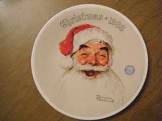 " Santa Claus " Christmas 1988 Norman Rockwell Knowles Collector Plate