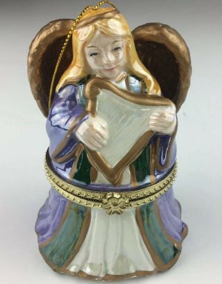 Mr Christmas Music Box Angel Ornament Plays “hark The Herald Angels Sing”