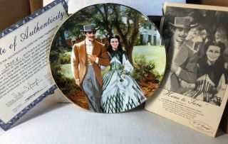 GONE WITH THE WIND Collector Plate HOME TO TARA 1989 Limited Edition w/ 2