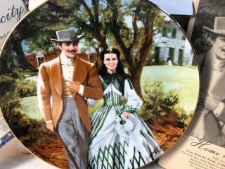GONE WITH THE WIND Collector Plate HOME TO TARA 1989 Limited Edition w/ 3