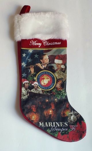 Marine Corps Christmas Stocking Usmc Semper Fi Detailed Usa Military Stocking