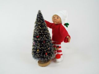 Byers Choice Toddler Boy Child Decorating The Christmas Tree Figure