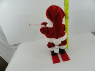 Rockin ' Rollers Animated Musical Skiing Santa Claus Dept 56 Plush Xmas Decor 14 3