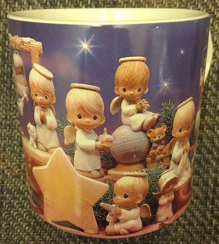 Precious Moments Enesco 1996 Christmas Coffee Mug Fill Your Life Egg Nog Tree