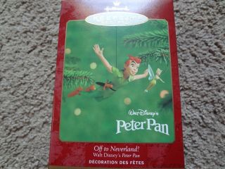 Hallmark 2000 Disney Christmas Ornament Peter Pan Tinker Bell Off To Neverland