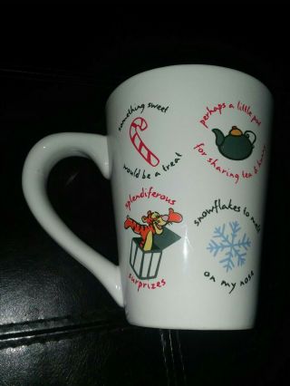 Disney Winnie The Pooh And Friends Christmas Holiday Coffee Mug Cup Euc Punch