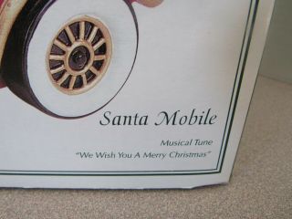 Fitz and Floyd SANTA CLAUS Christmas MOBILE CAR Musical Figurine w/Box 2