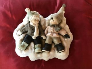 2000 Enesco Snow Angels In Disguise 722804 Kim Anderson Girl Boy Limited Ed
