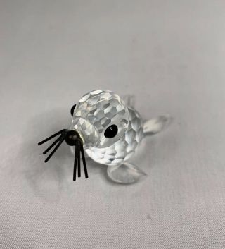 Swarovski Crystal Mini Baby Seal Figurine With Box