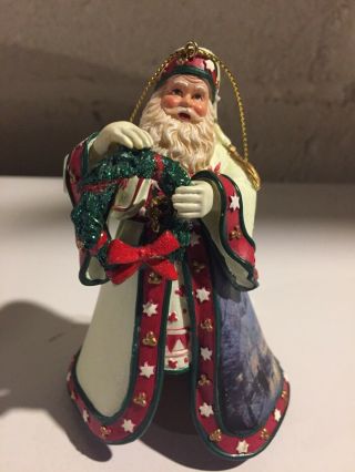 " Thomas Kinkade " Old World Santa Ornament " Christmas Journey 