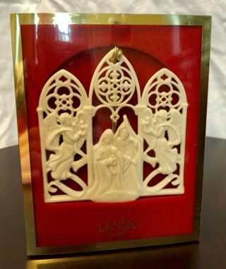 Lenox China 2000 Nativity Angels & Holy Family Christmas Ornament Pierced Mib