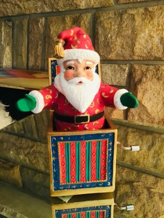 Department 56 - Musical Jack In The Box Santa Figurine.  Christmas