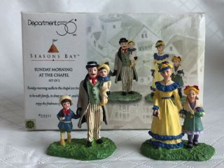Department 56 Seasons Bay Sunday Morning At The Chapel Set Of 2 Figures 53311