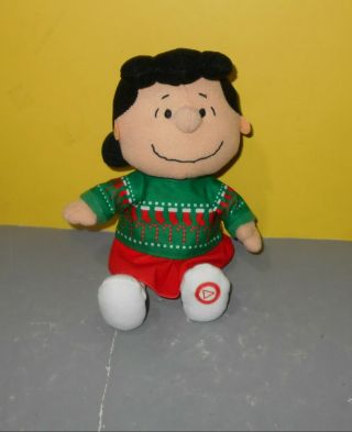 Hallmark Peanuts Gang Lucy Christmas 8 " Stuffed Plush With Sound - List