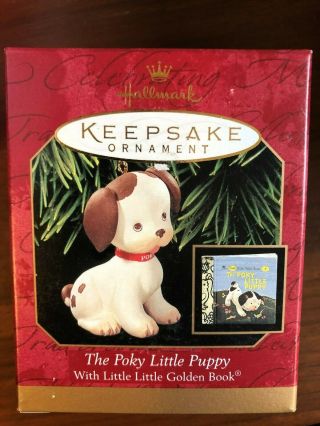 Hallmark 1999 Little Golden Book The Poky Little Puppy Ornament