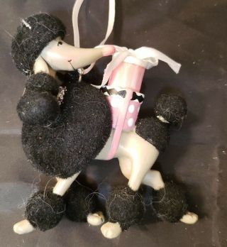 Poodle Delivering Gifts Christmas Ornament - 3 1/2 " Tall