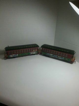 Thomas Kinkade Christmas Express Train Passenger Cars - Red - 2 Cars