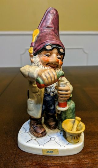 Goebel Co Boy Jack The Pharmacist Gnome Tmk - 5 Porcelain Figure Hummel Well 517