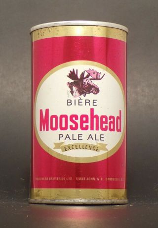 2nd Price Drop Moosehead Straight Steel Tab Top Beer Can - Canada