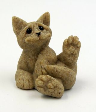 Second Nature Designs Quarry Critters Clyde Cat Figurine 2 " Tall