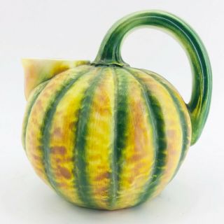 Pumpkin Ceramic Pitcher Made In Italy Hand painted For Lord And Taylor 11228 3