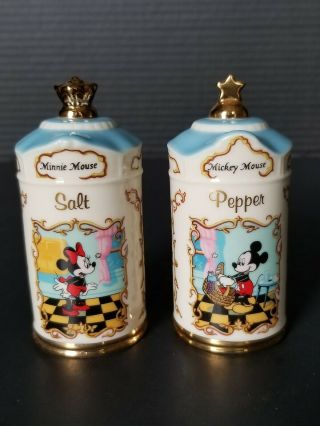 Lenox 1997 Disney Animated Classics Salt And Pepper Shakers Mickey Minnie Mouse