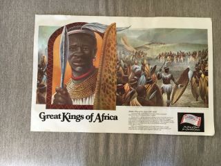 Budweiser Great Kings Of Africa Poster 8x20 Shaka - King Of The Zulus (1818 - 1828)