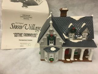 Christmas Dept 56 Snow Village Gothic Farmhouse Farm House American 5404 - 6