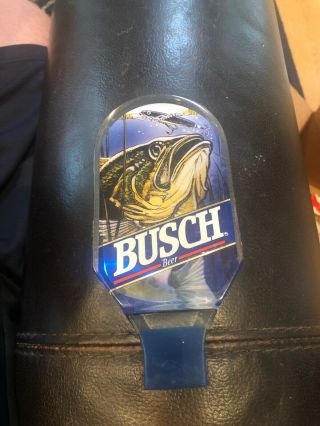 Busch Beer Bass Fish Double Sided Tap Pull Handle Fishing Lake Wildlife Lure B3