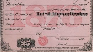 Antique 1876 MOONSHINE Whiskey STILL Distillery Liquor License War Keg Tax Bar 3