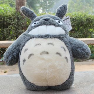 15 " My Neighbor Totoro Plush Doll Teddy Stuffed Pillow Anime Movie Soft Gray Toy