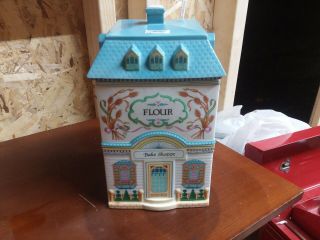 The Lenox Village Fine Porcelain Canister Flour Victorian House