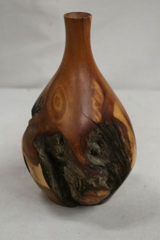 Mcm Dan Tredum Exotic Wooden Brutalist Organic Sculptured Weed Vase Eames Inter.