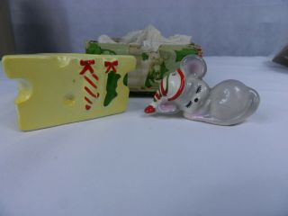 Vintage Lefton Mouse In Cheese Salt And Pepper Shakers Japan Animal Mib