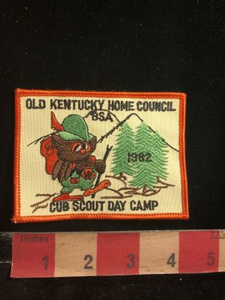 Vtg 1982 Woodsy Owl Old Kentucky Home Council Cub Camp Boy Scouts Patch Bsa 99b7