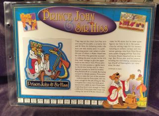 Willabee Ward W&w Disney Collector Patch Prince John & Sir Hiss Collector Card
