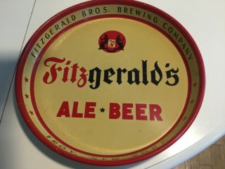 Fitzgerald’s Ale Beer Tray,  Troy Ny
