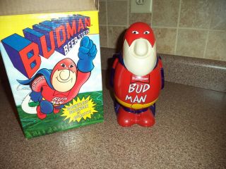 1989 Bud Man Bush Budweiser Lidded Beer Stein Collector 