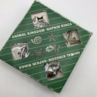 Vintage Arthur Court Designs Set Of 4 Animal Kingdom Beach Napkin Rings