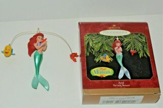 Vtg Hallmark Keepsake Xmas Ornament 1997 Disney Ariel Little Mermaid Flounder