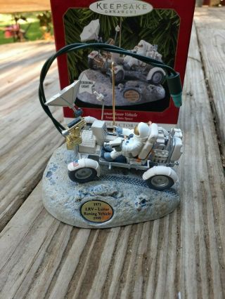 1999 Hallmark Keepsake Lunar Rover Vehicle Ornament " Journeys Into Space "
