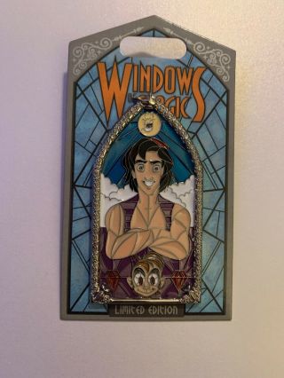 Aladdin Disney Windows Of Magic Pin Limited Edition - Abu,  Genie,  And Lamp