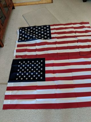 Set Of Two American Flags - 70 Poly/30 Cotton - 3 
