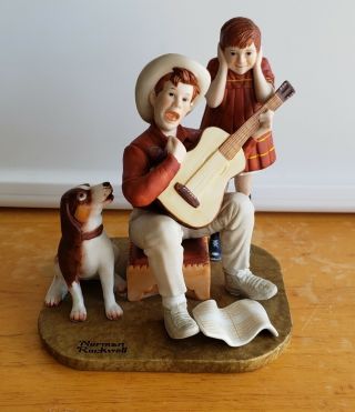 Norman Rockwell Danbury Porcelain Figurine Statue " Music Man "