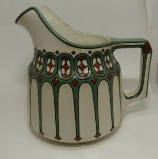 Antique Art Nouveau German Mettlach Villeroy Boch Ceramic Creamer 3322 Cr 1910