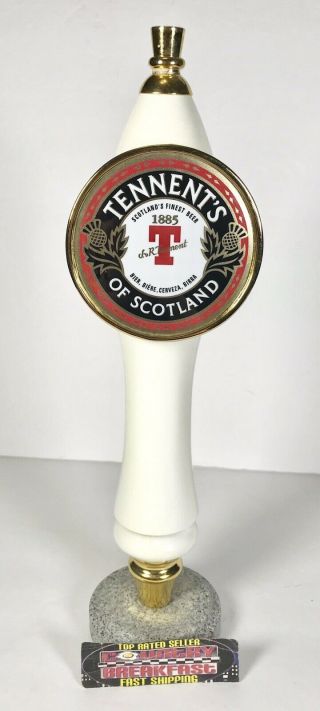 Tennent’s Of Scotland Export Lager Pub Style Beer Tap Handle 11.  5” Tall -