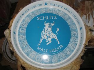 Schlitz Beer/bar/alcohol Tray " Malt Liquor " Bull Old Stock