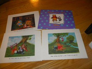 Winnie The Pooh Walt Disney Set Of 3 Friendship 11 " X 14 " Litograph Prints