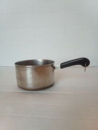 1801 Revere Ware 1 Cup Measure Copper Clad Stainless Steel Butter Pan Pot Usa